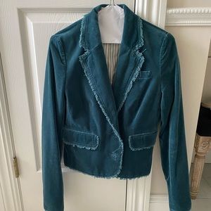 NWOT JOIE GREEN VELVET BLAZER SIZE SMALL